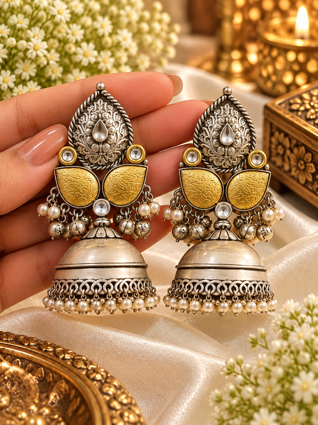Oxidise Earrings-1
