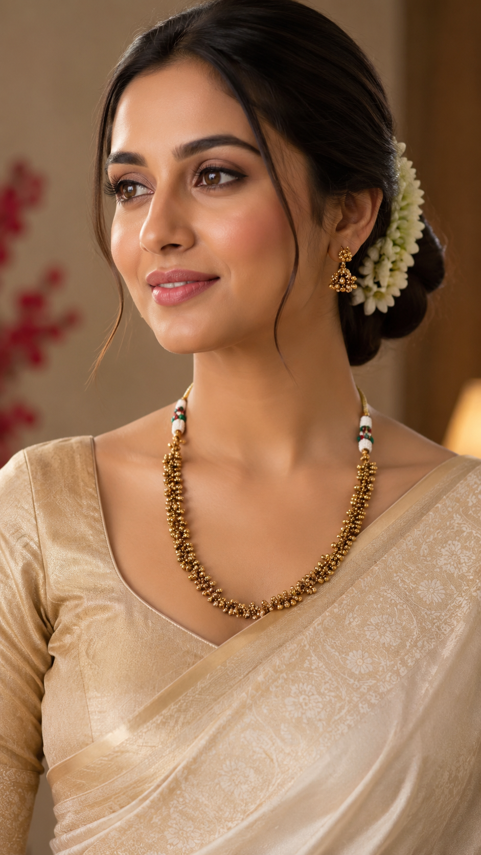 Antique Gajra Mala- Single Layer