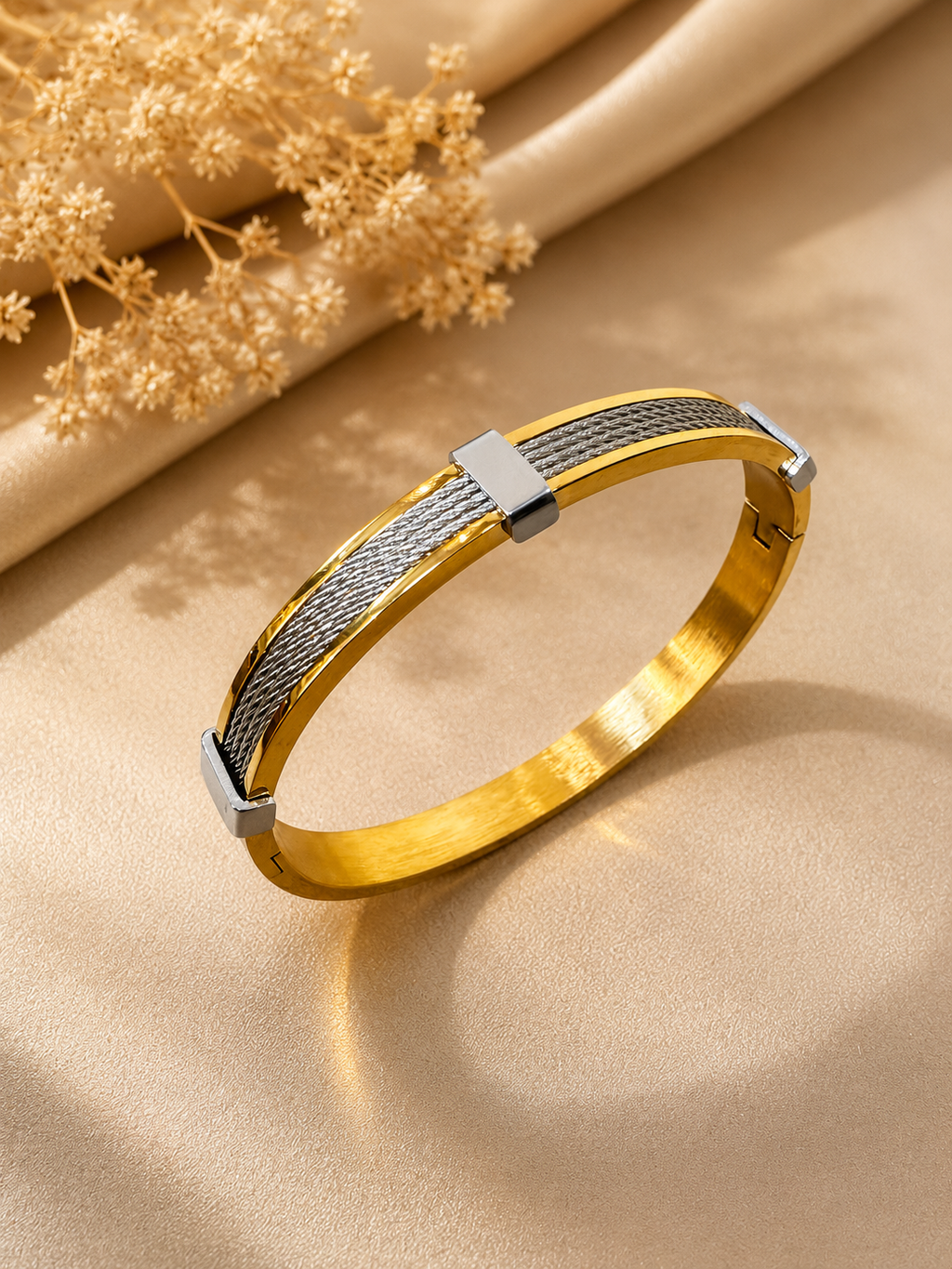 Male Bracelet SS-Dual tone