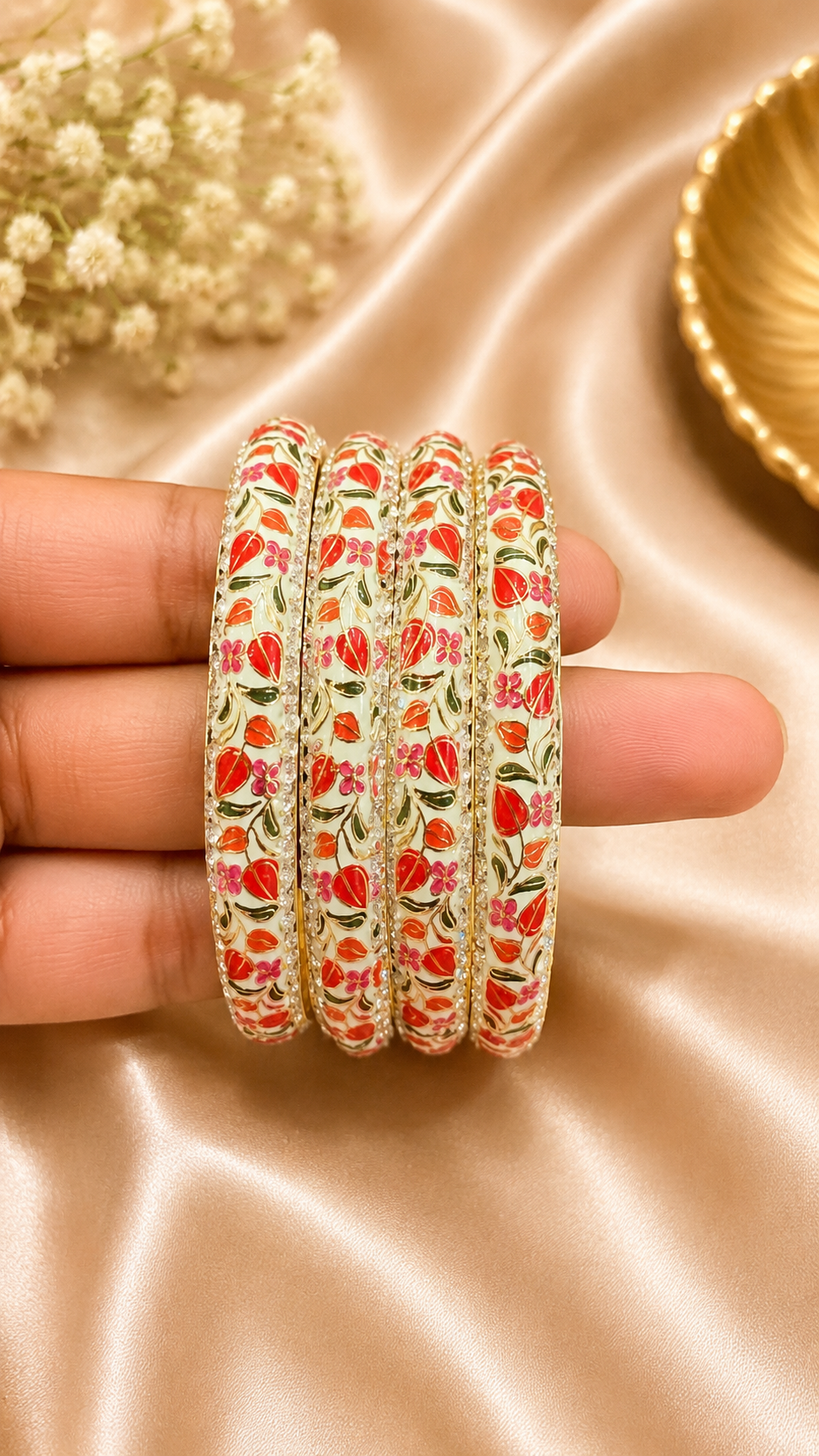 Meena Bangles (Set of 4)-2
