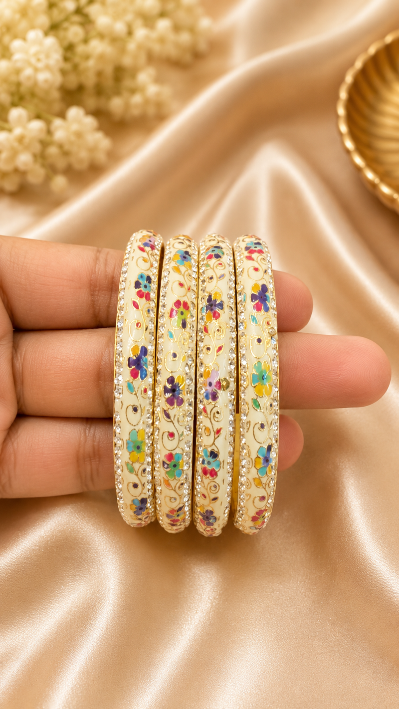 Meena Bangles (Set of 4)-2