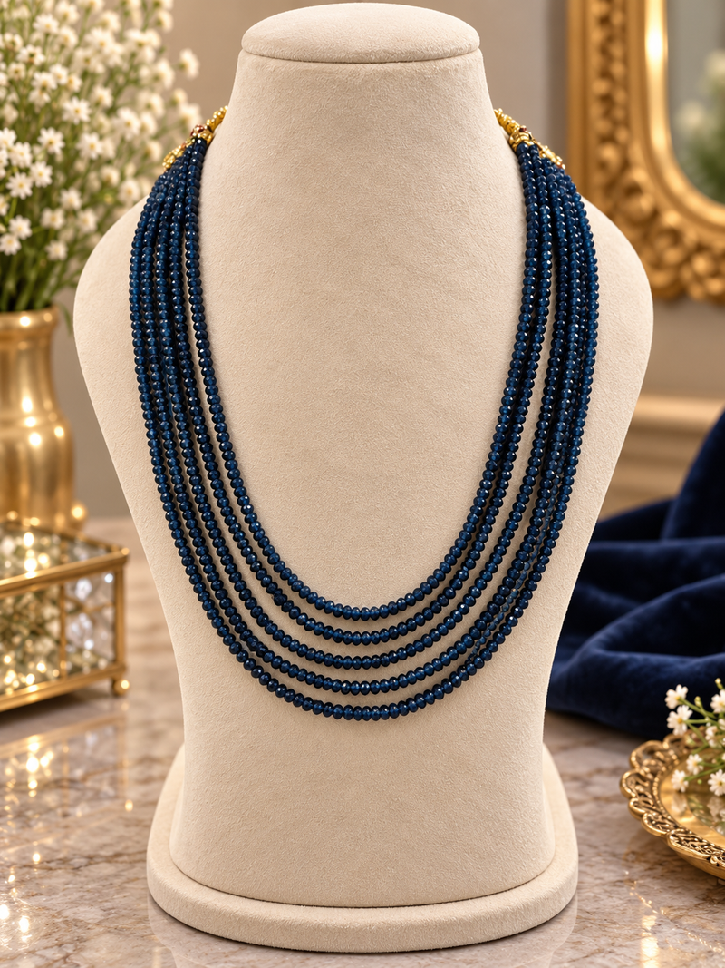 Onyx Blue Neelam Mala