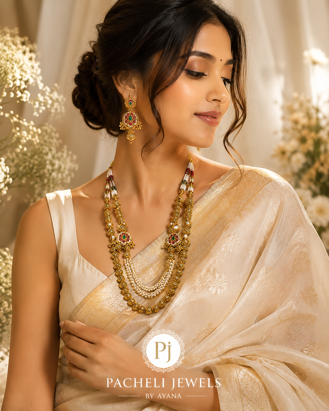Gajra Matar Mala Double Layer