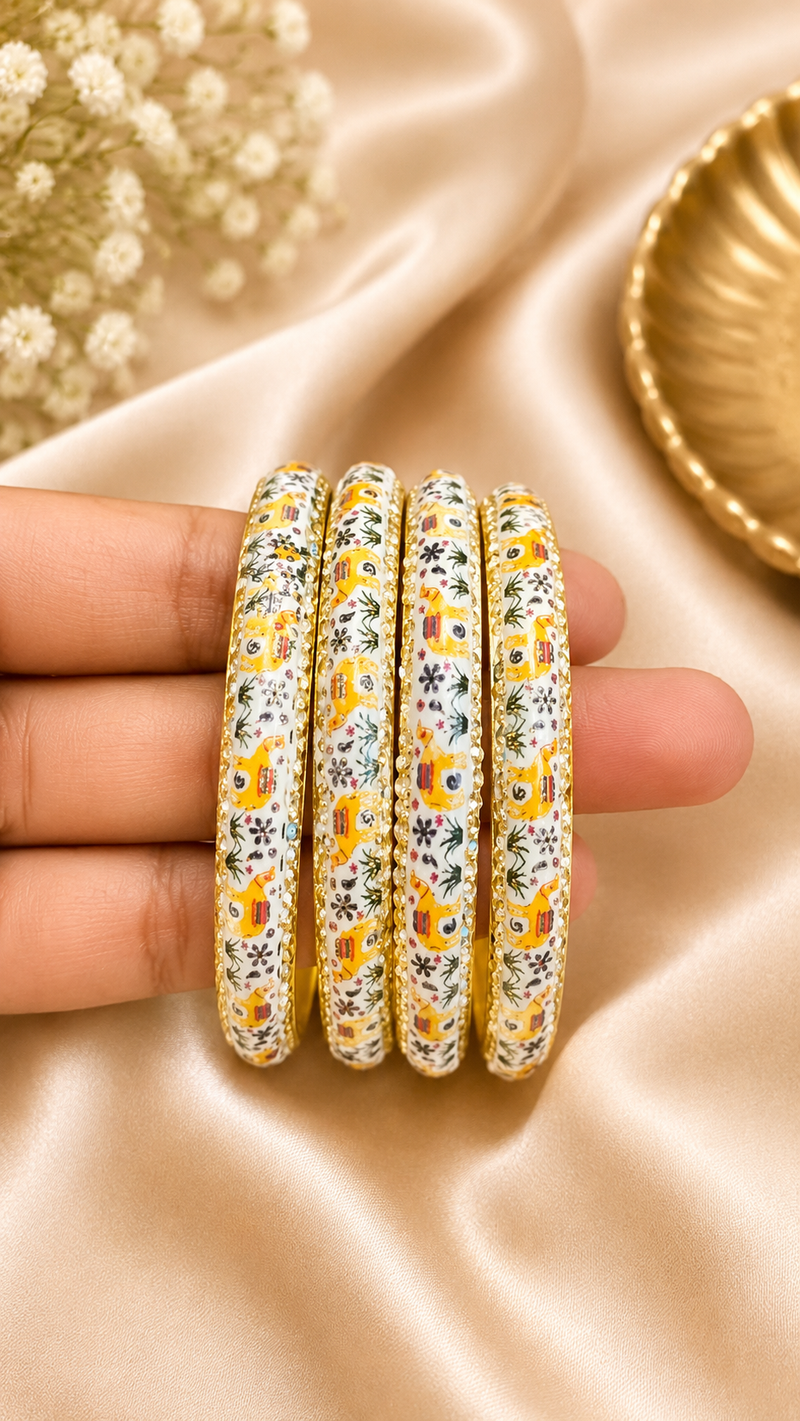 Meena Bangles (Set of 4)-3