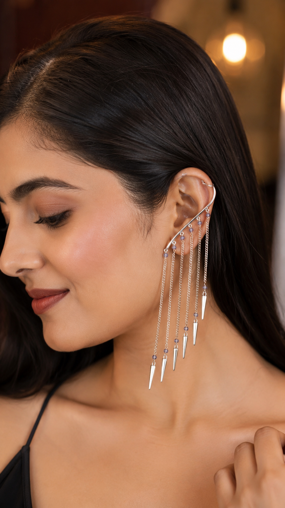 Hanging Long Earcuffs-1