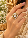 Kundan ring- Flower