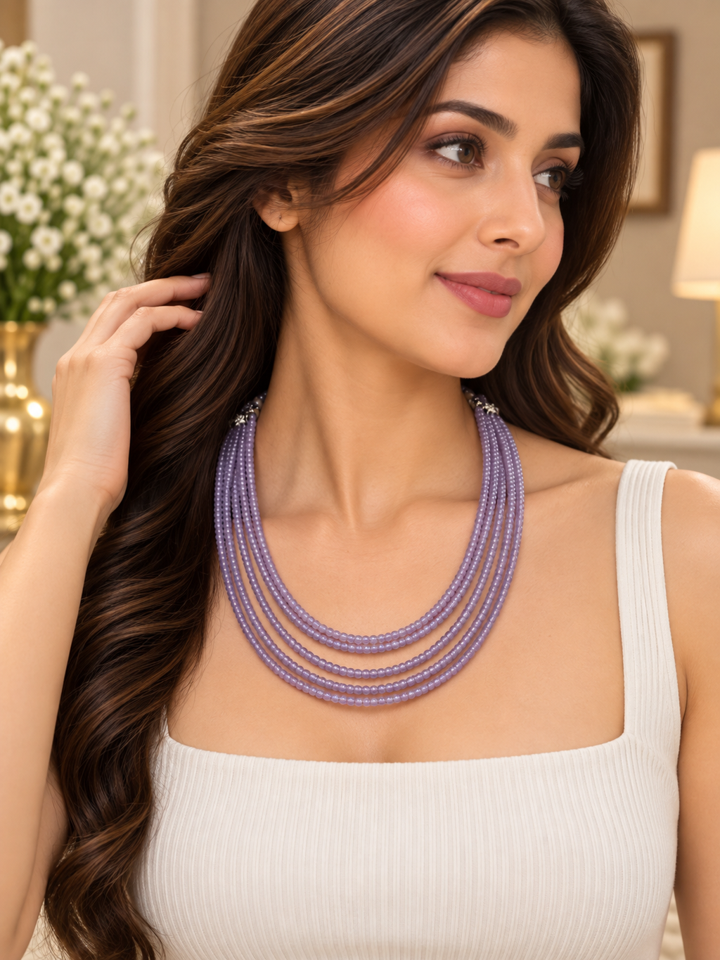 Lavender Crystal Stunning Mala