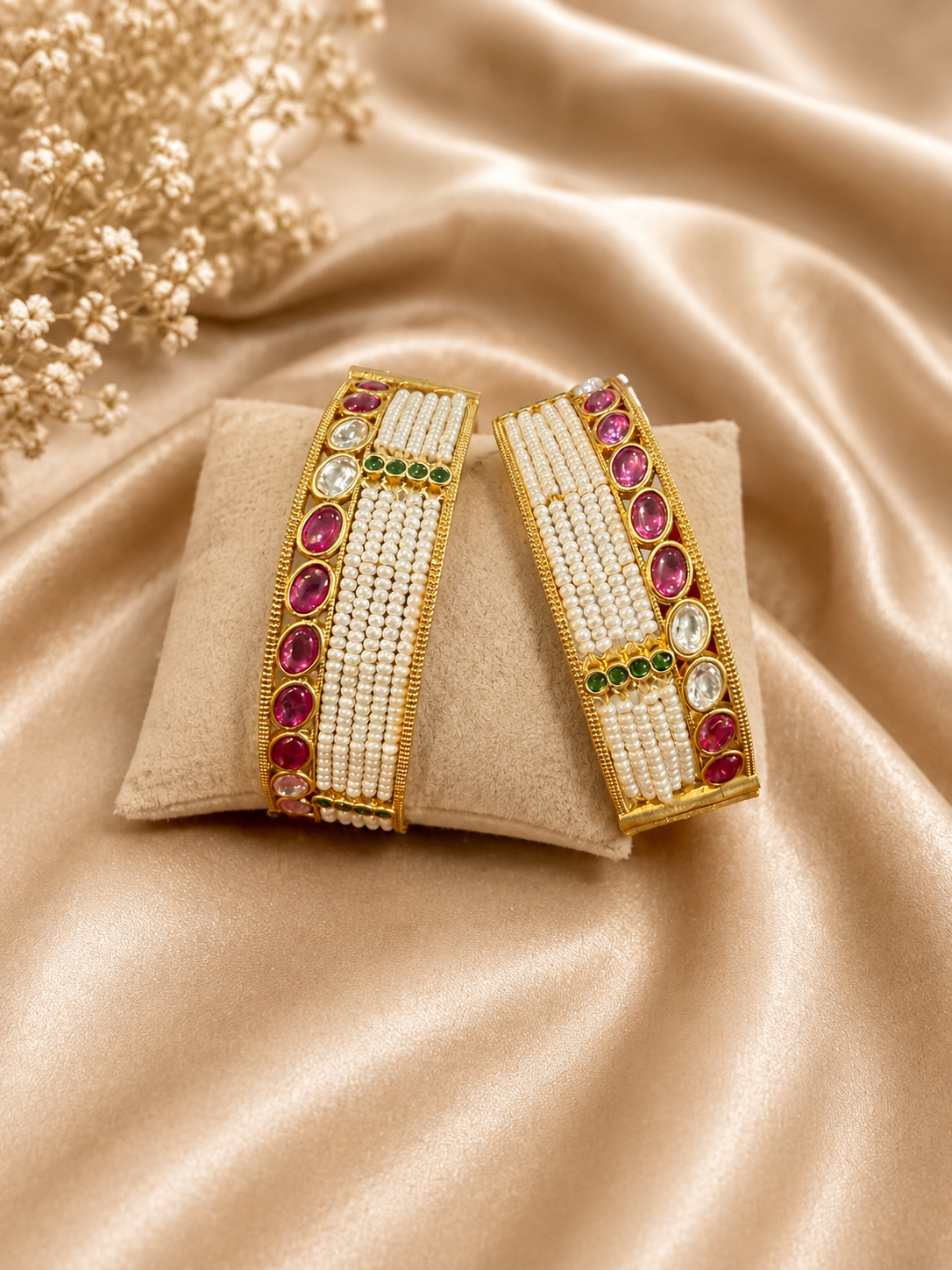 Rajwadi white Bangle-4