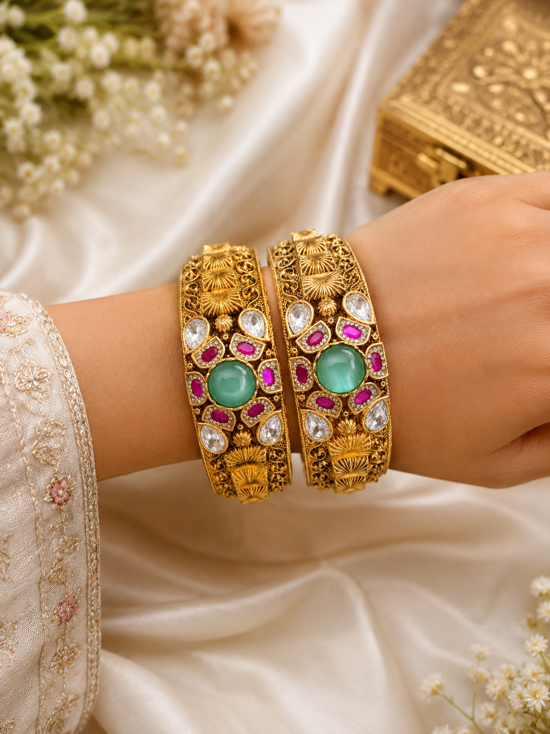 Rajwadi Gold Bangle-8