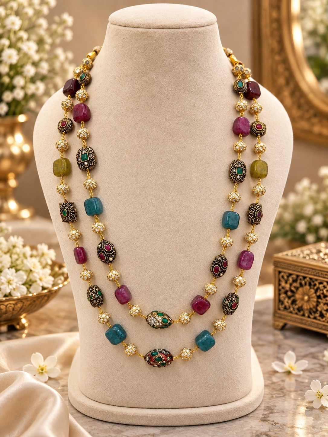 Sabya stone double layer Mala