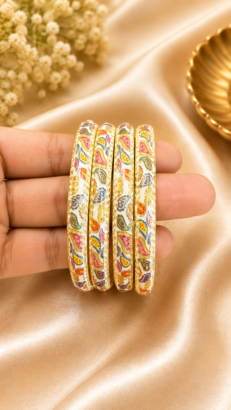 Meena Bangles (Set of 4)-2