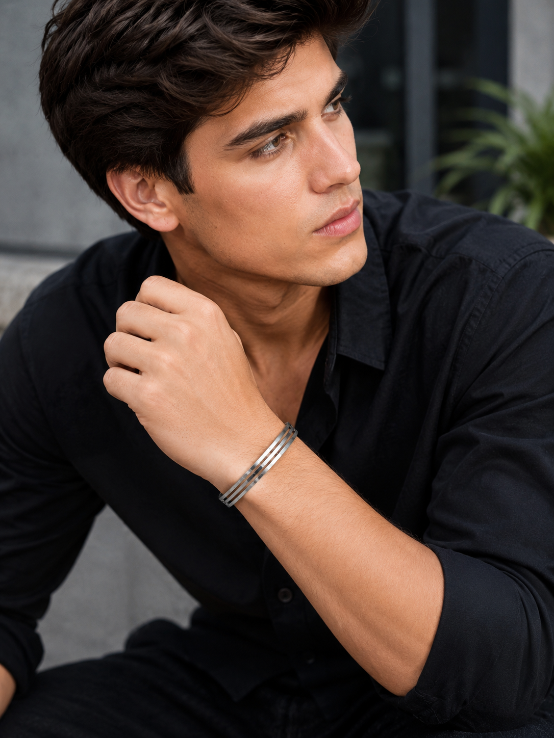 Male Bracelet SS-Silver