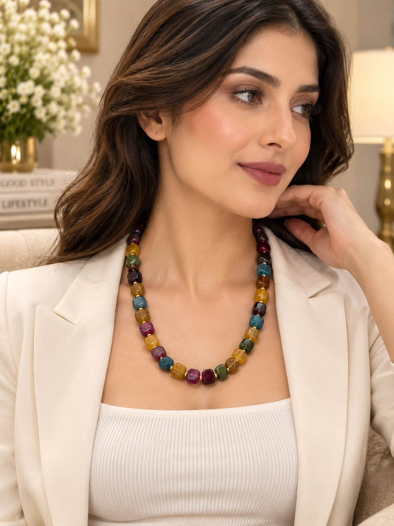 Multicolor Stone Mala-Sleek