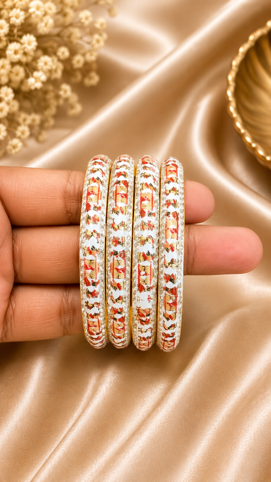 Meena Bangles (Set of 4)-1