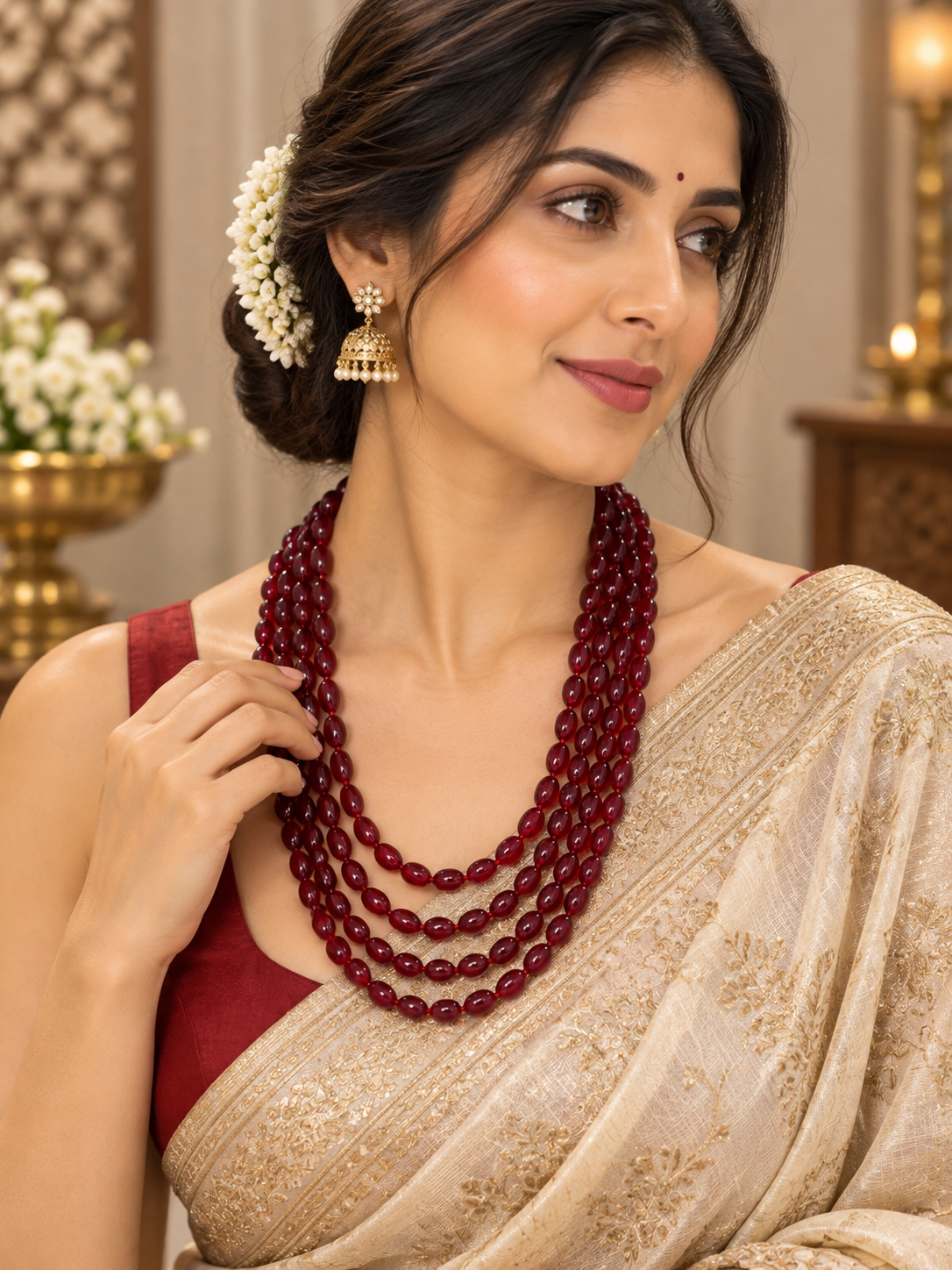 Ruby Stone 4layer mala