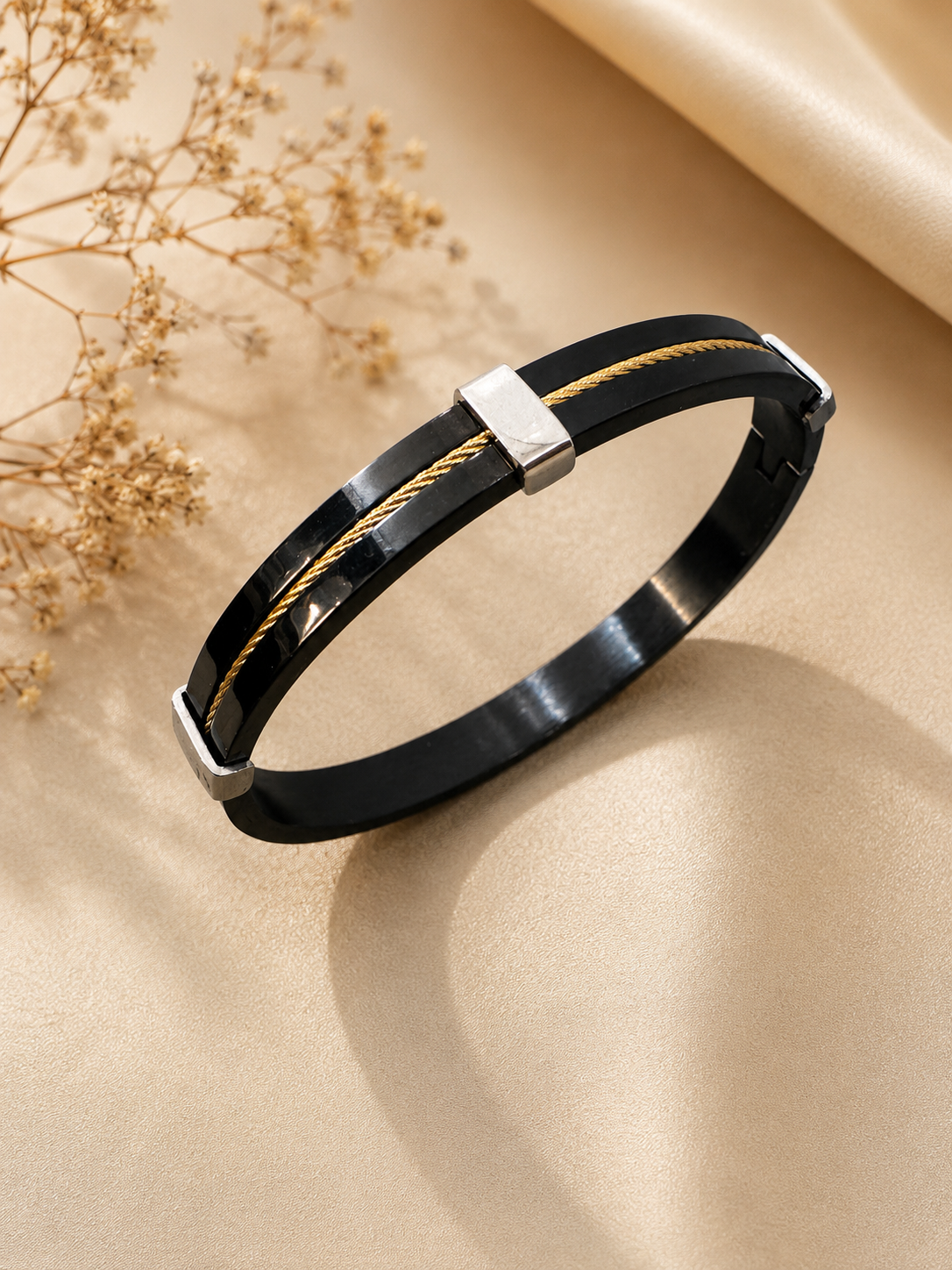Male Bracelet SS-Black