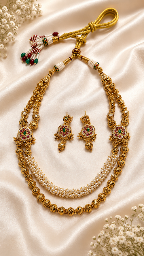 Gajra Matar Mala Double Layer