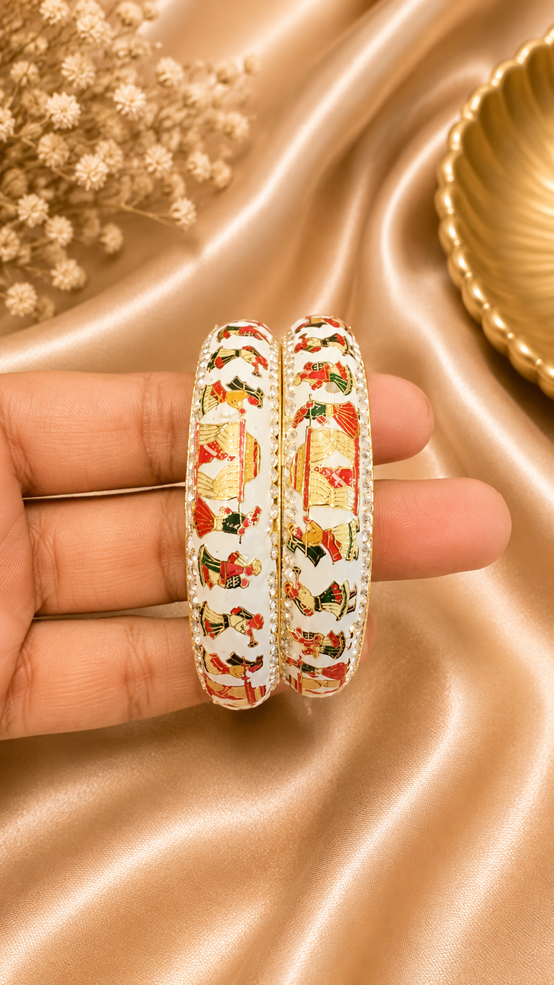 Meena Bangles (Set of 4)-4