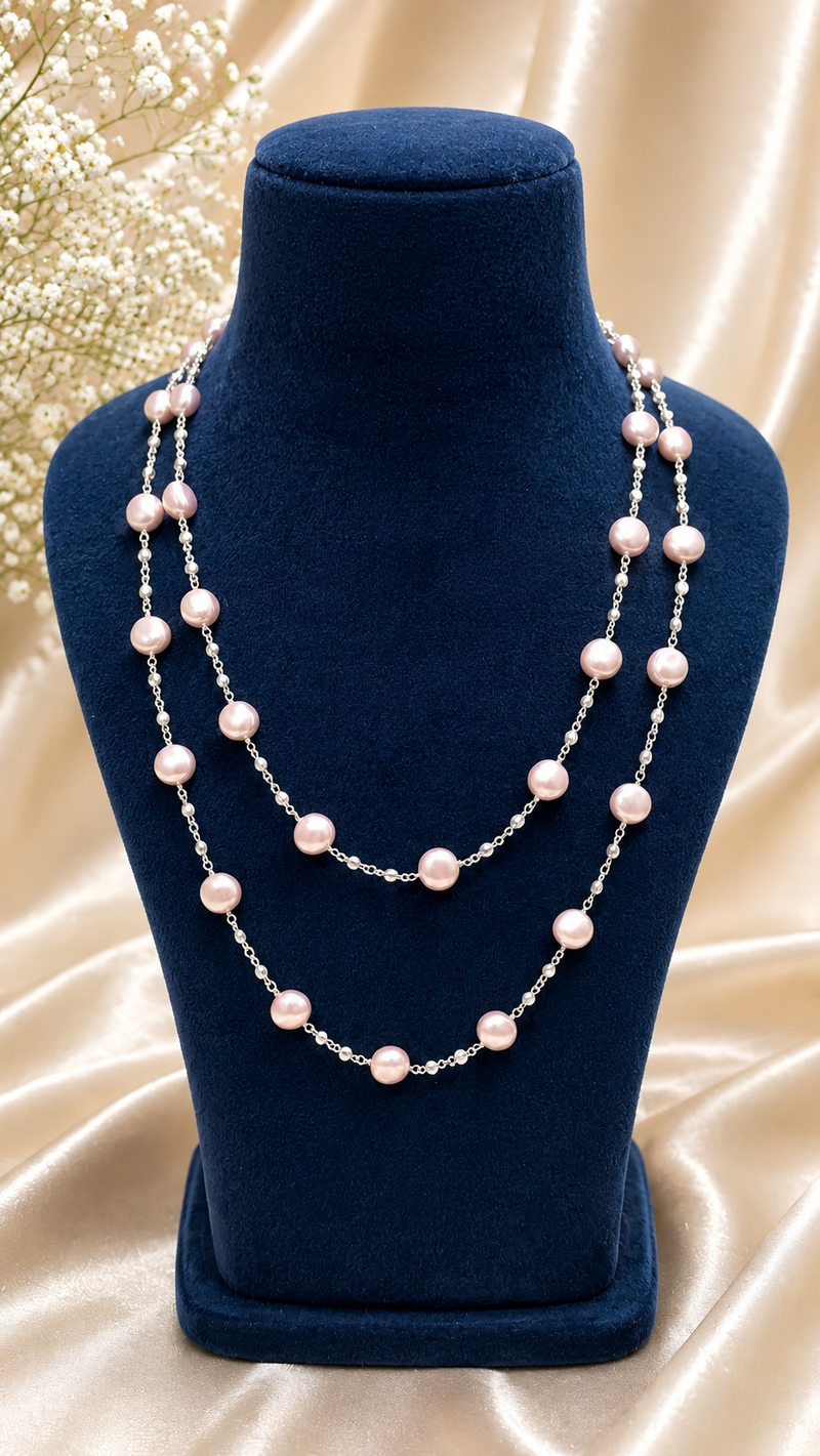Pearl Mala Double Layer (Pink)