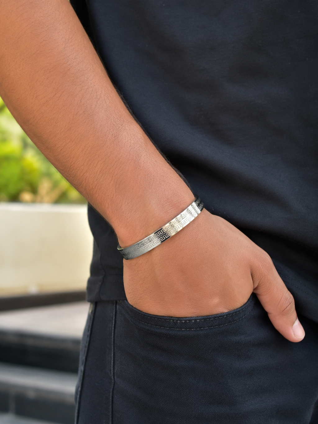 Male Bracelet SS-Versace