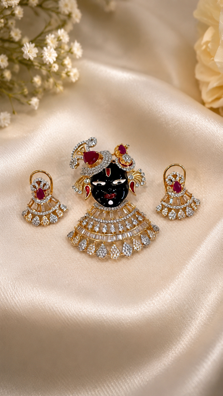 Shyam Baba Pendant Set