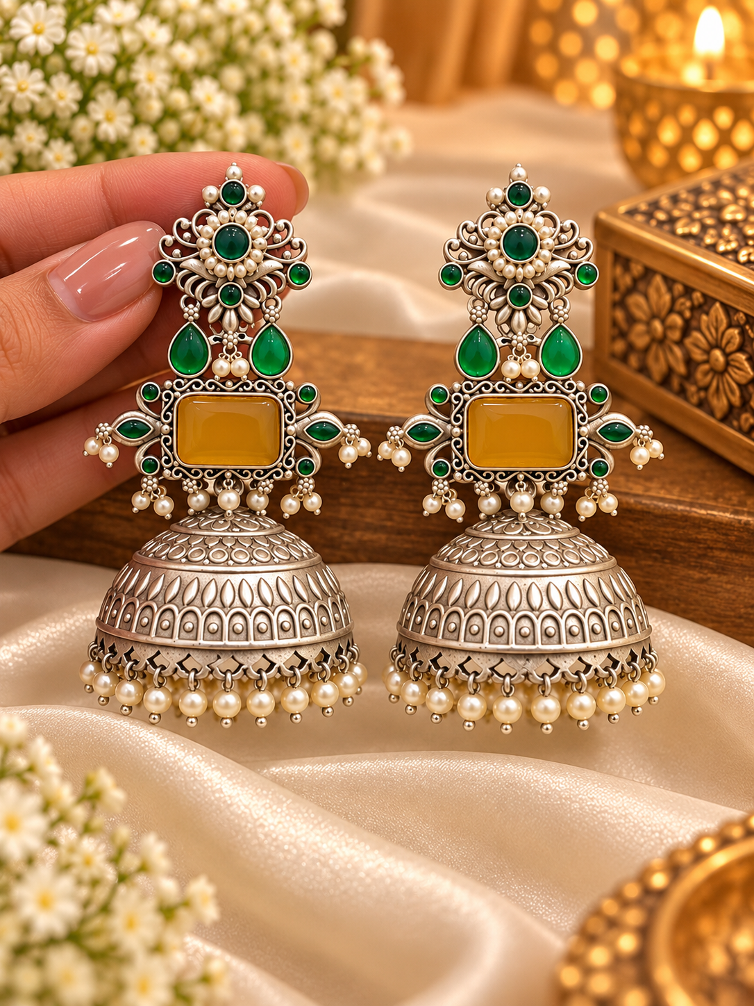 Oxidise Earring-8