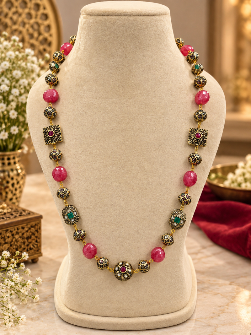 Sabya Stone Mala- pink