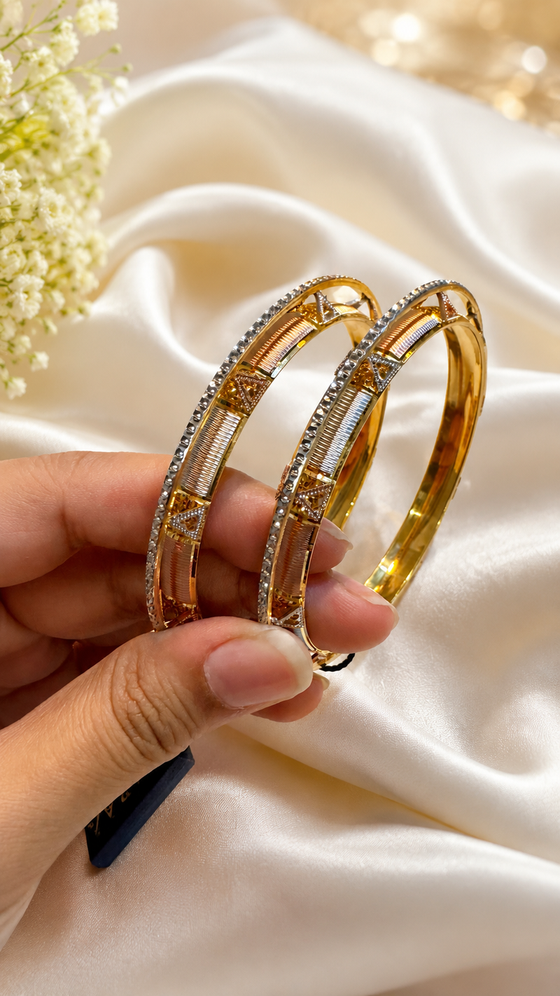 1 gram Gold Bangle -Design9-fancy