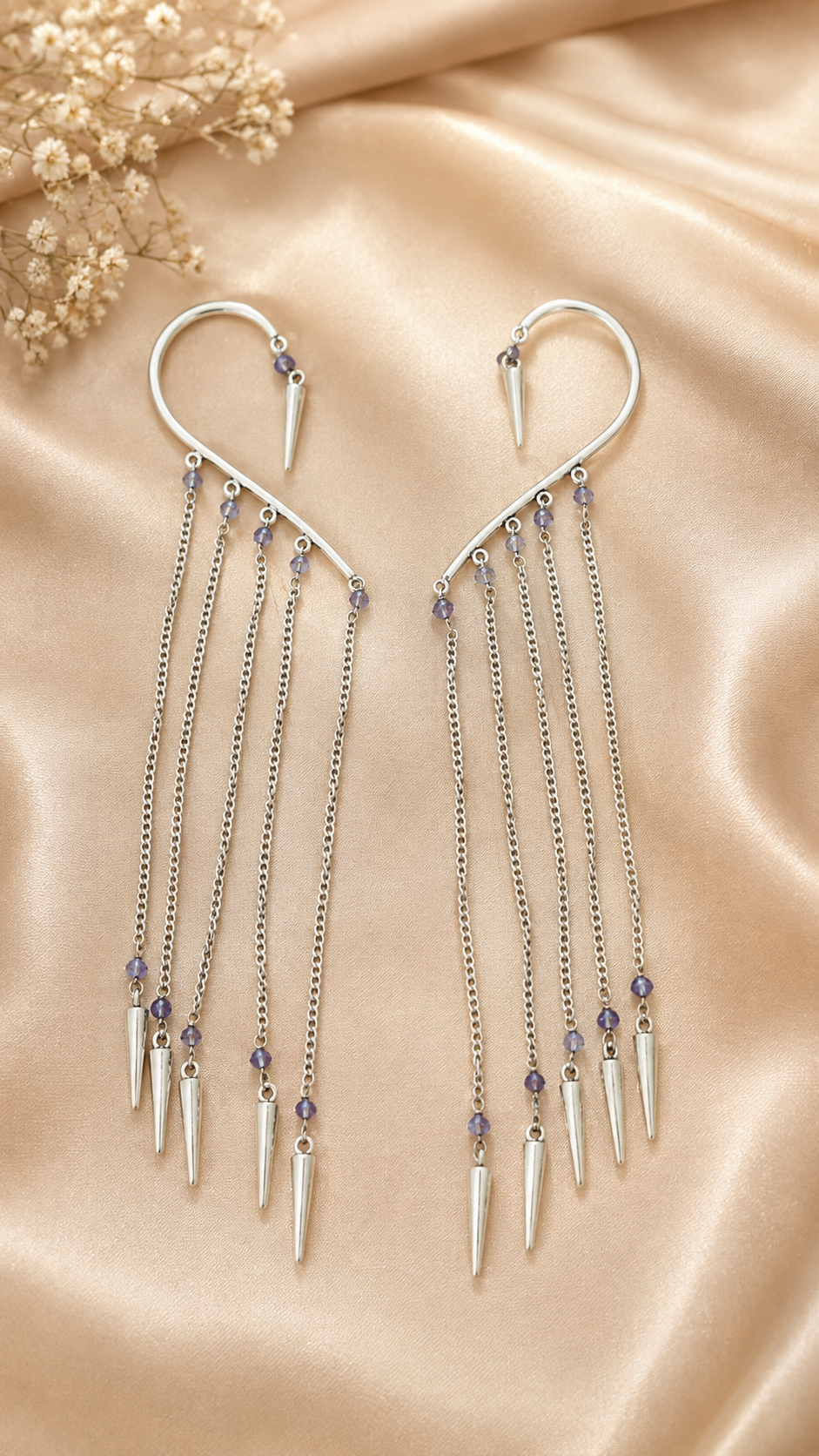 Hanging Long Earcuffs-1