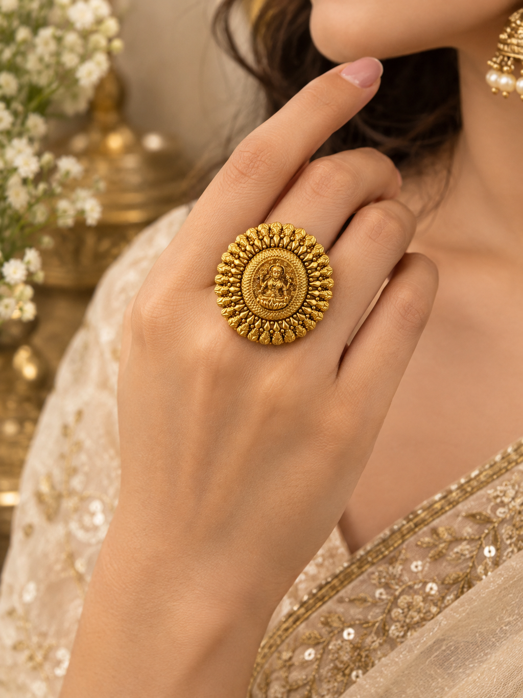 Temple Antique Gold Ring