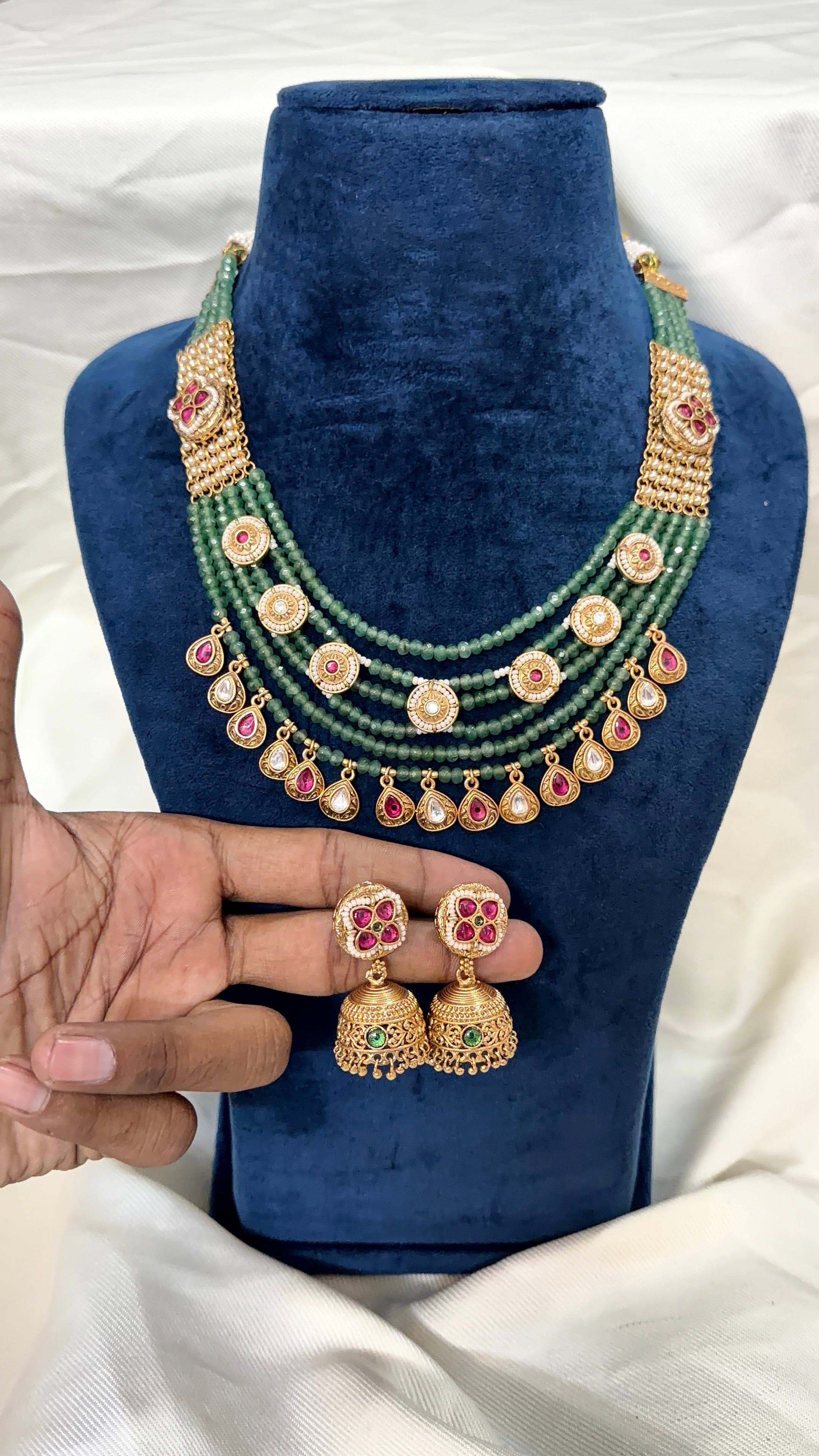 Rajwadi light Kantha set-amboli